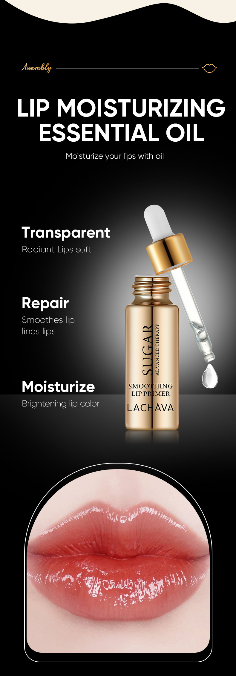 Lippenpfleegset Lippenfilm Lippenpeeling Lippenueleg Lippenfalenverblendung Dräi-Stéck-Set fir Lippenpfleeg_voghion.com