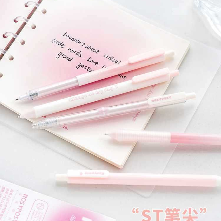 고가 블러셔 프레스 젤펜 ST 헤드 걸 인 스타일 학생 멋지고 사용하기 쉬운 블랙 시그니처 펜 브러쉬 질문