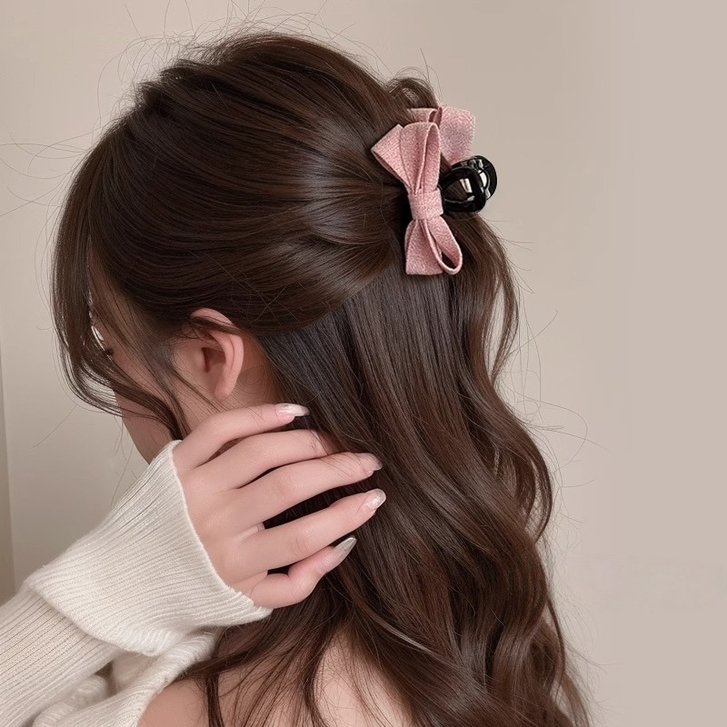 子供用生地両面リボンプリンセスヘアクリップ女の子シンプルな女の子のヘアピンヘアピンヘアアクセサリー|undefined