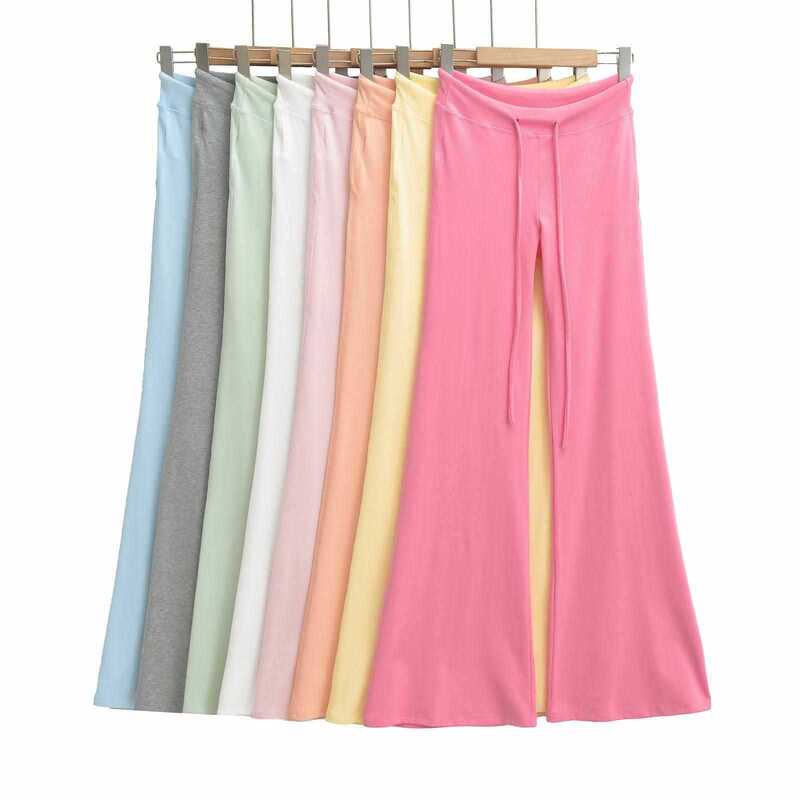 Sports Casual Pants for Petite Figures, Peach-Shaped Slim Fit, Thin Yoga Flared Pants, Cotton, Spring, Slimming, Butt-Lifting, Southeast Asia