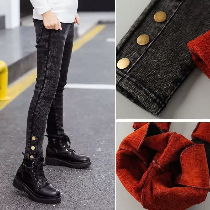 Вельветовые зимние брюки, детские джинсы, увеличенная толщина, oversize, для подростков, свободный прямой крой