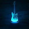 Musical instruments, night light, colorful guitar, battery for bedroom, 3D, gradient, Birthday gift