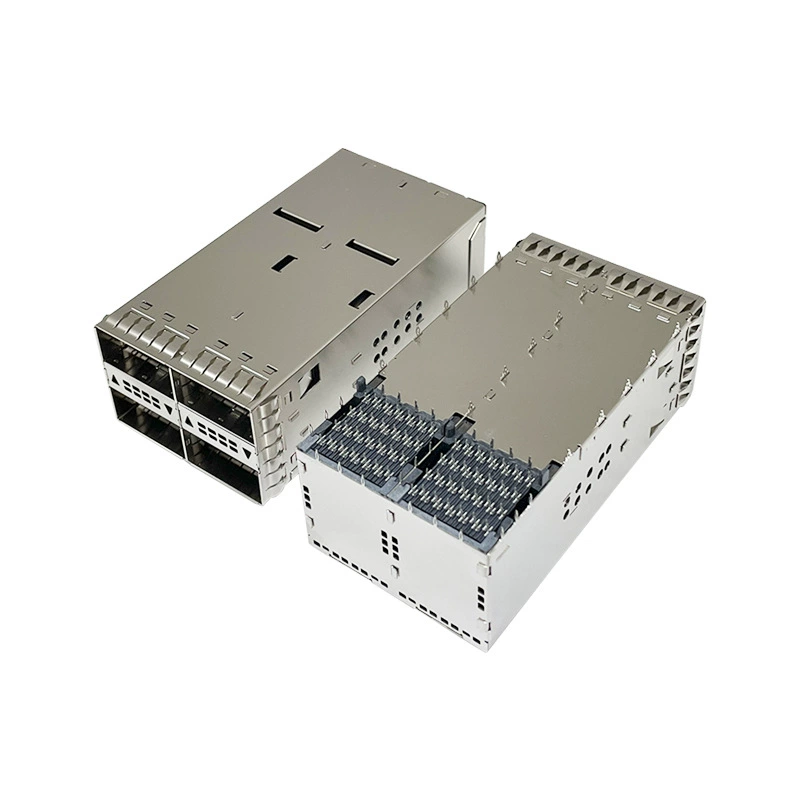 QSFP28 2x2 каркас с направляющей для света колонной, SFP-коннектор, волоконный модуль, SFP-корпус, CFP/XFP коннектор