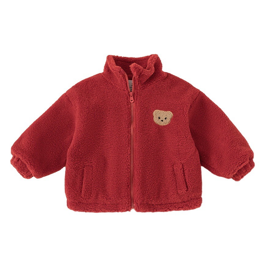 Ropa Infantil Youbao, Chaqueta de Felpa con Dibujos Animados de Osos al Estilo Coreano, Chaqueta de Invierno Gruesa con Cremallera para Niños