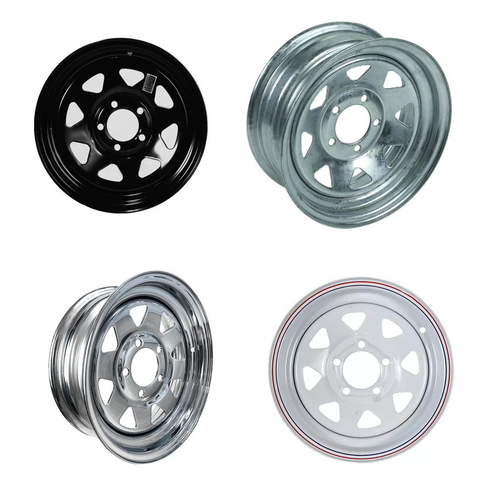 Trailer Steel Rim Hub 12-Inch 13inch 14inch 15inch 16inch Trailer and Rv Accessories Powder-Coated Hot-Dip Galvanized Chrome-Plated