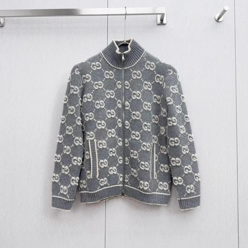 Wool Knit G-Zip High Embroidery Towel Nanyou Double Unisex Cardigan New Style Shenzhen Full Stand Collar Version g Print Wool Knit G-Zip High Embroidery Towel Nanyou Double Unisex Cardigan New Style Shenzhen Full Stand Collar Version g Print