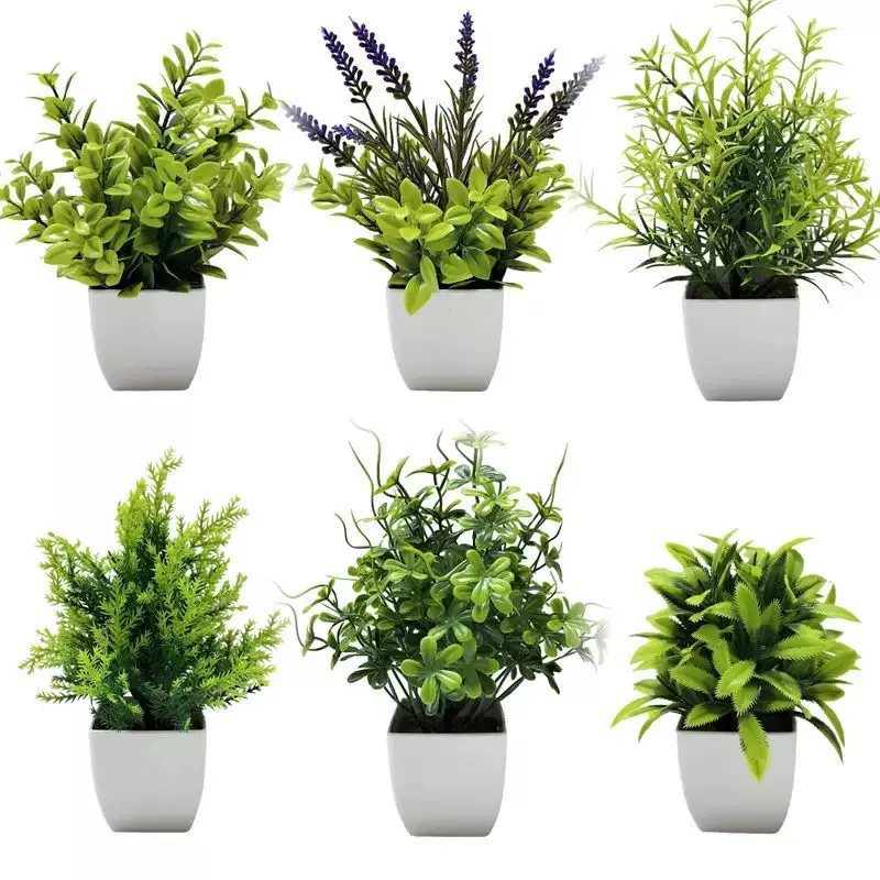 仿真盆栽 家居装饰绿色植物 薰衣草盆栽餐桌办公室装饰迷迭香植物