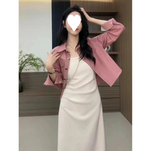 妮妮上新2025春装新款女装韩版磨毛衬衫外套褶皱