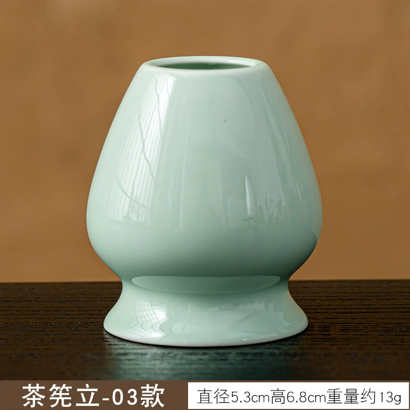 Держатель венчика для чая Matcha Whisk Stand (Tea Lion) керамический держатель для чая Чашэн, рисунок цветка сакуры, 5.3×6.8 см