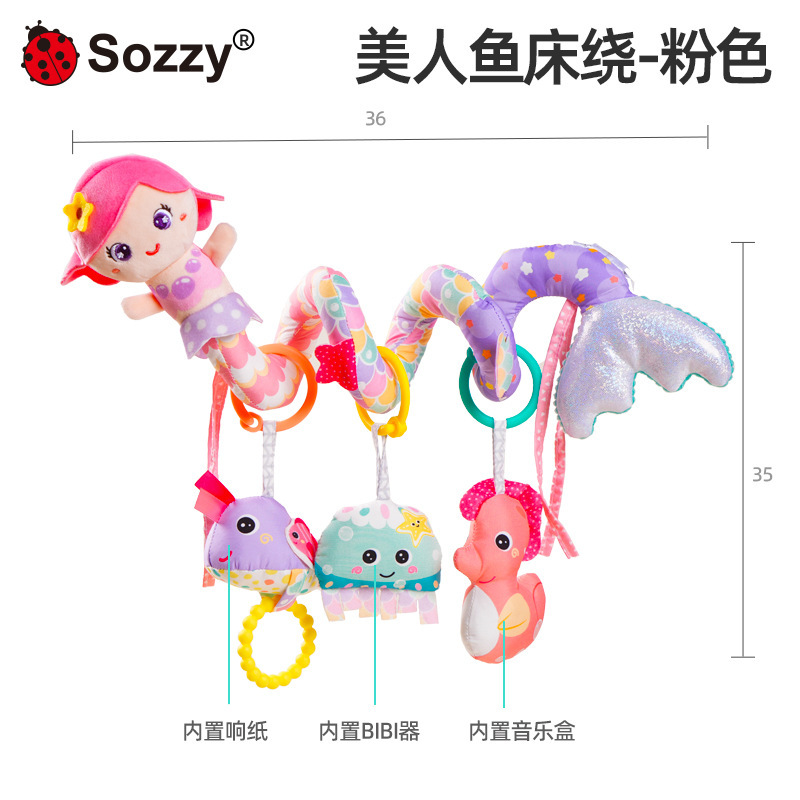 Sozzy Baby Carriage Colgantes Baby Tower Colgantes Campana Cama de sirena alrededor de 0 - 1 años Juguetes de educación temprana
