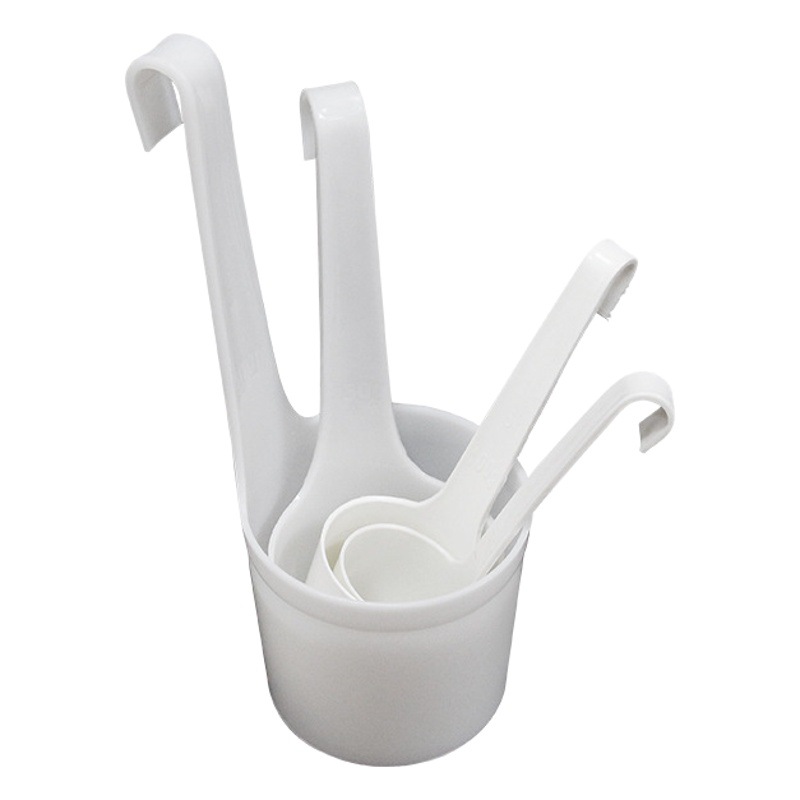 Long-Handled White Liquor Dispenser, Liquor Jug, Liquor Scoop, Liquor Ladle, Plastic Liquor Dispenser with Long Spout