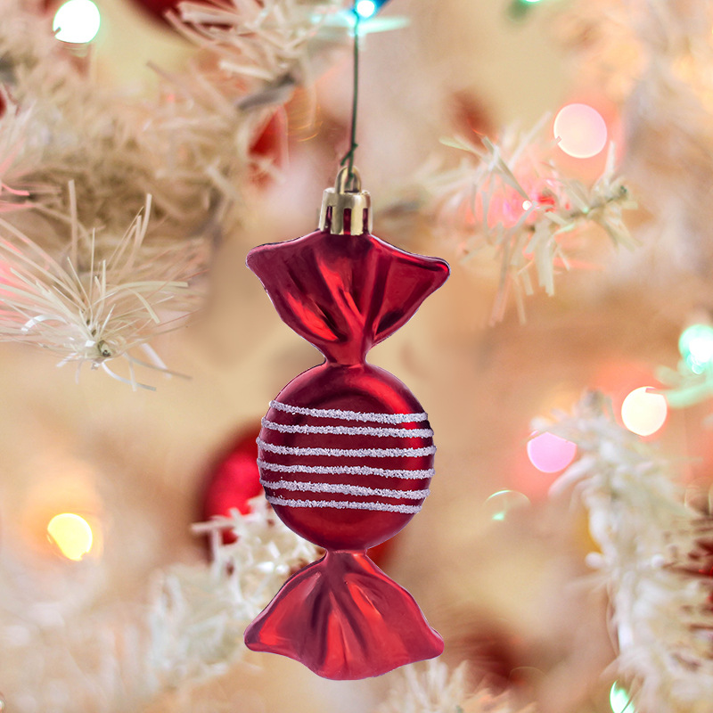 Yazi Navidad de simulación de galvanoplastia de color colgante de dulces de Navidad regalos de piruitas de vacaciones de niños adornos divertidos