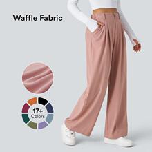 S 49936 Draped High-waisted Wide-leg Pants ���и������ȿ���