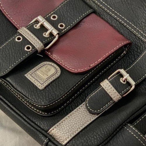 Retro medieval personality soft leather Y2K spicy girl motorcycle bag women 2025 color-block single shoulder crossbody bag trendy