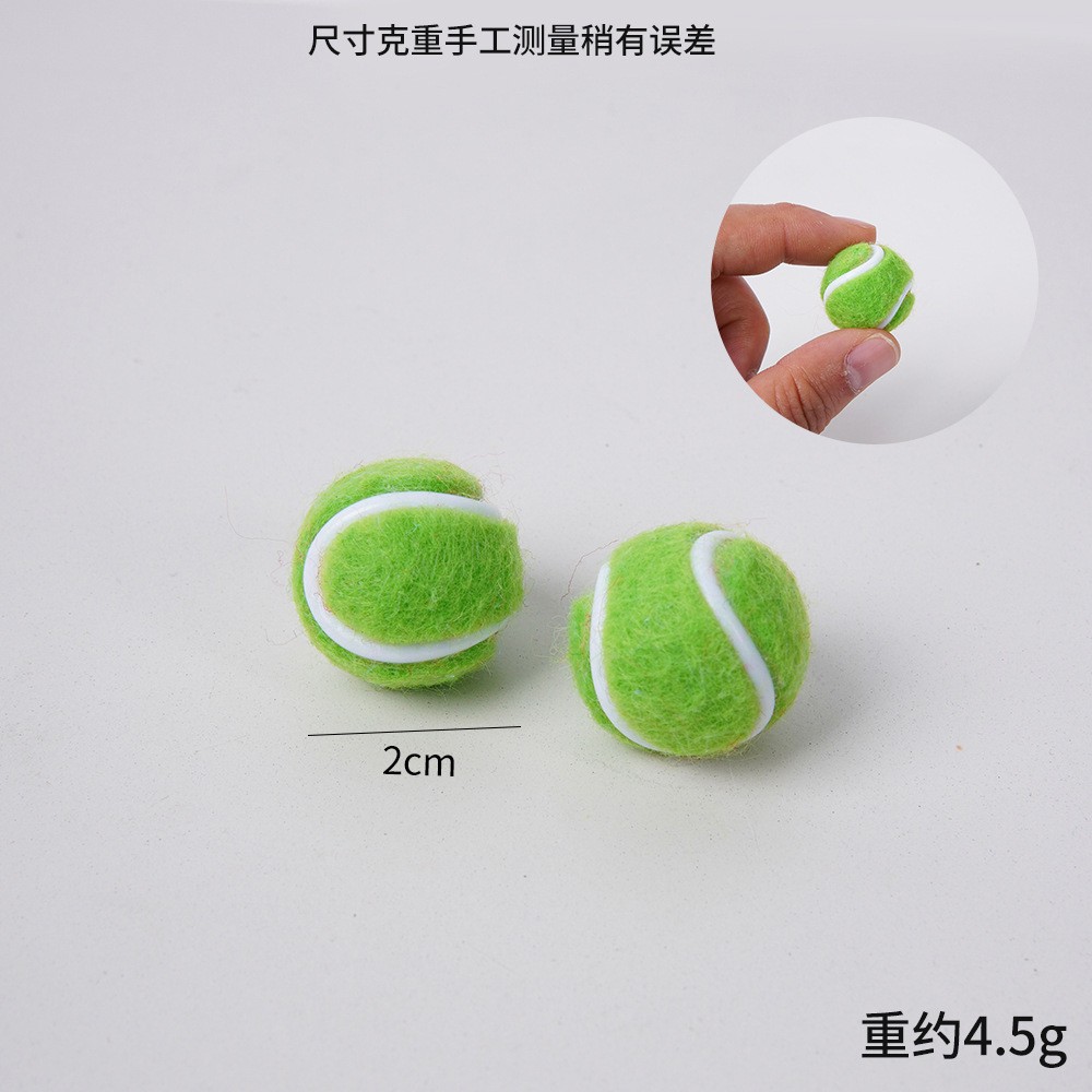 2.5cm 대형 녹색 테니스 공 - 버클 없음