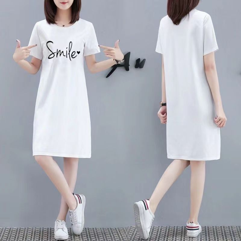 Summer explosions long T-shirt skirt female ins Korean version of slim dress for foreign trade cross-border factory direct sales