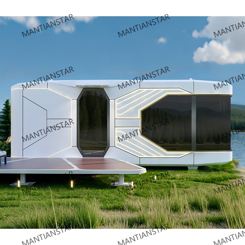 Casas móviles modulares de dos pisos cápsula espacial casa de vacaciones apartamento turístico punto escénico cápsula de manzana desmontaje alojamiento residencial