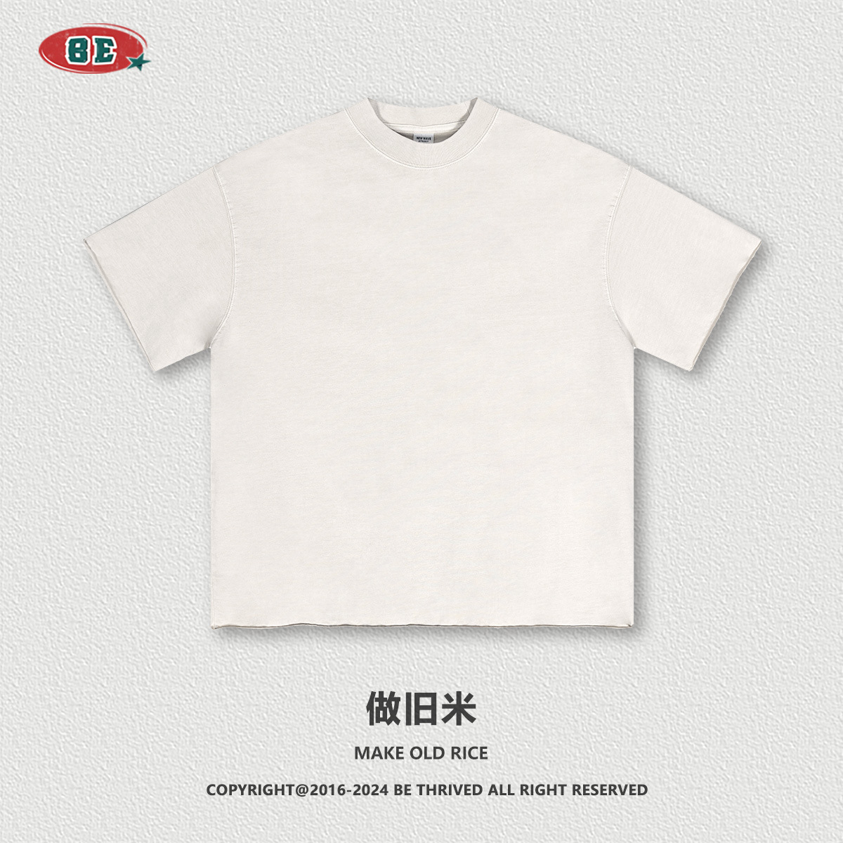 Ropa para Hombre BE, Primavera/Verano 2025, Nuevo Estilo Vintage Lavado, Traje Holgado Juvenil de Algodón Puro, Marca de Moda para Hombre, Verano image 7