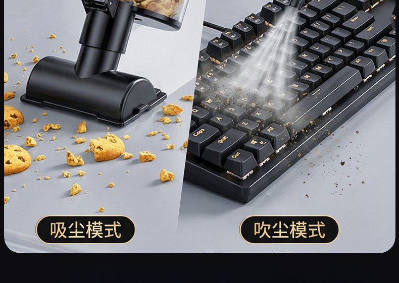 Wireless Handheld Vacuum Cleaner for Home Use with High Suction Power, Car-Mounted Blowing and Suction All-In-One Machine, Cyclone Dust Collection Bin, Smart Display for Vacuuming