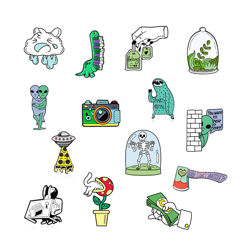 Party Occasion Cartoon Style Pin Cartoon Alloy Stoving Varnish Unisex Brooches