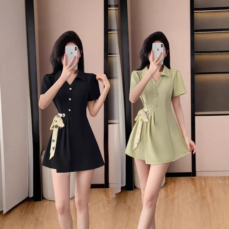 Mint Mambo Shorts Suit 2025 Summer Small Fashion Casual Western Dress Age Reduction Two-Piece Set