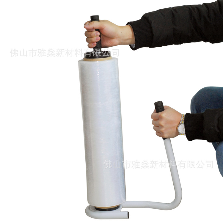 PE stretch film Film máquina de dibujo bobinado máquina de embalaje gran cantidad en stock venta al por mayor de metal de pintura blanca 45cm suministro directo de fábrica