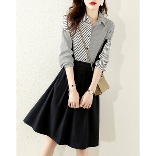 2024 spring fashion new waist lace-up temperament socialite super fairy forest women's dress women