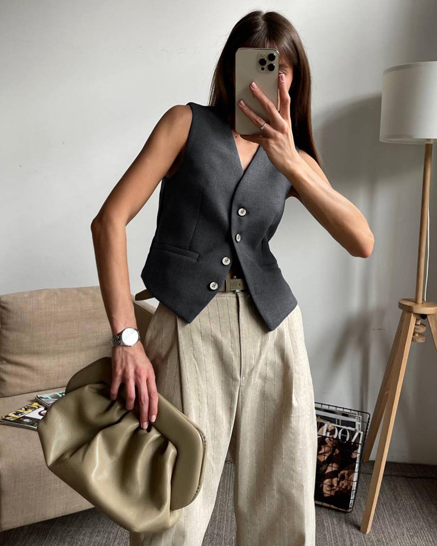 Comfort Function Street Women's Casual Solid Color Polyester Pocket Pant Co-ord Set Pants Sets