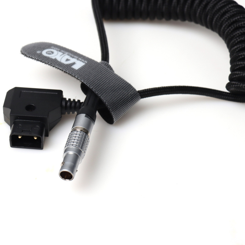 In-Stock D-Tap Elbow Type-C Spring Cable with Dc Power Supply Design, Dedicated Power Cable for Camera Batteries