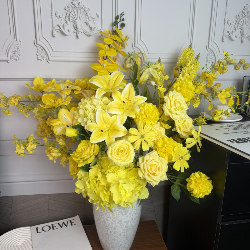 Yellow Artificial Flowers for Wedding Arrangements, Wedding Venue Decorations, Home Window Decorations, Fake Flower Aisle Decorations, Fake Flowers