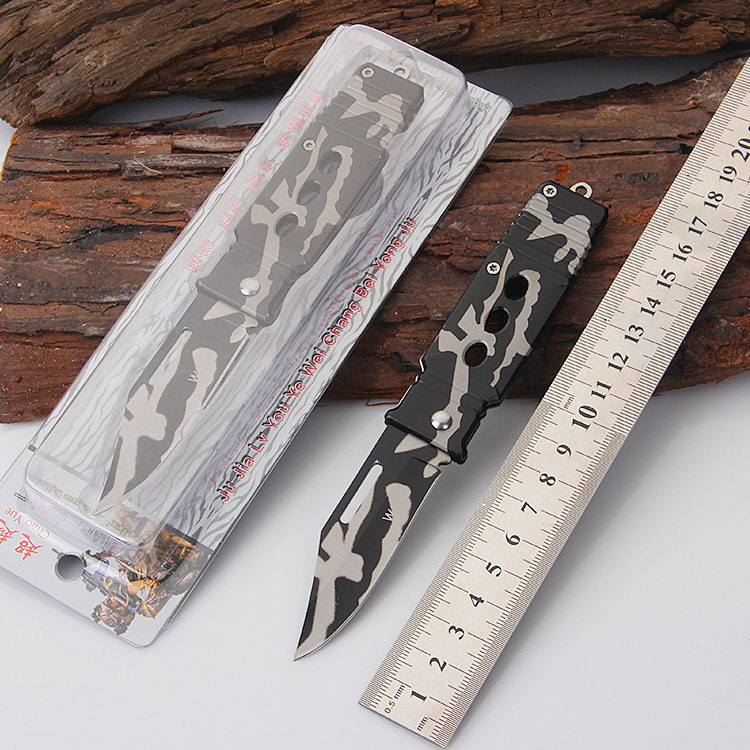 新品户外小刀迷彩折叠刀丛森刀具野营求生水果刀现货批发野营神器