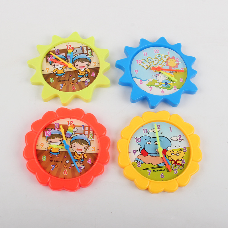 Reloj de aprendizaje con diseño cartoon para niños - Para educación temprana e interacción padres-hijos - Preescolar - Venta transfronteriza