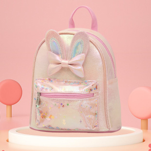 New Arrival Sequin Bow Bunny Children's Backpack Cartoon Image Girl Fashion Cute Children's Fashionable Backpack