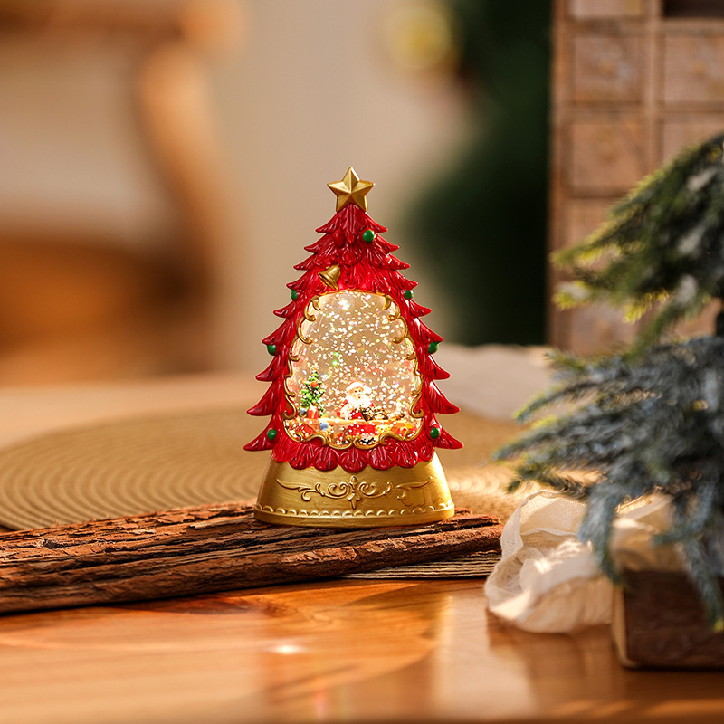 Navidad decoración viento lámpara cristal lámpara Santa Claus Navidad fiesta decoración Navidad adornos Navidad regalos