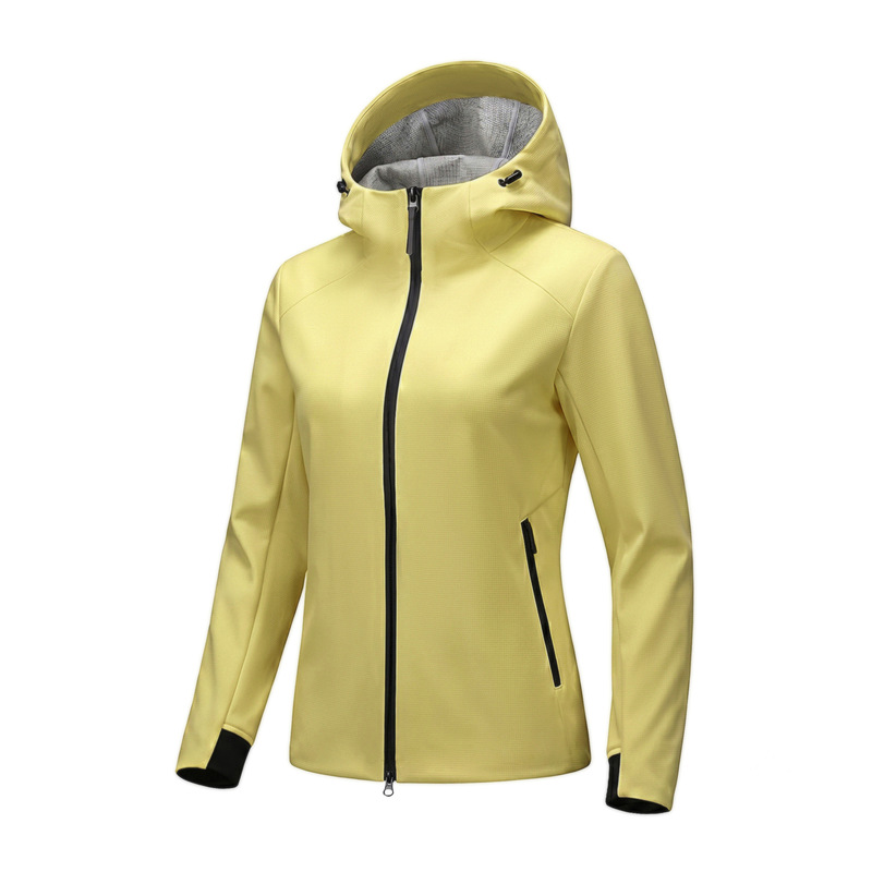 Spring and autumn NiaoJia alternative softshell jacket for women, hooded jacket, outdoor windproof and water-resistant mountaineering and travel coat