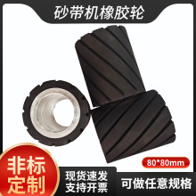 砂带机橡胶轮铝芯胶轮抛光轮非标可定从动轮厂家批发磨盘抛光盘