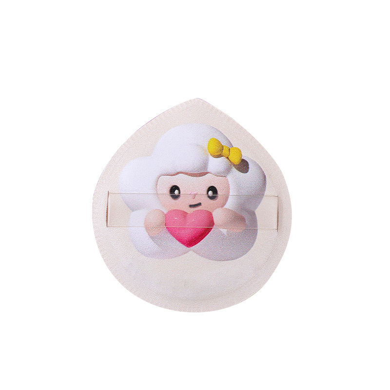 Animación personalizada 100 puntos de polvo de almohadilla de algodón super suave no comer polvo seco y húmedo de doble uso huevo maquillaje esponja maquillaje