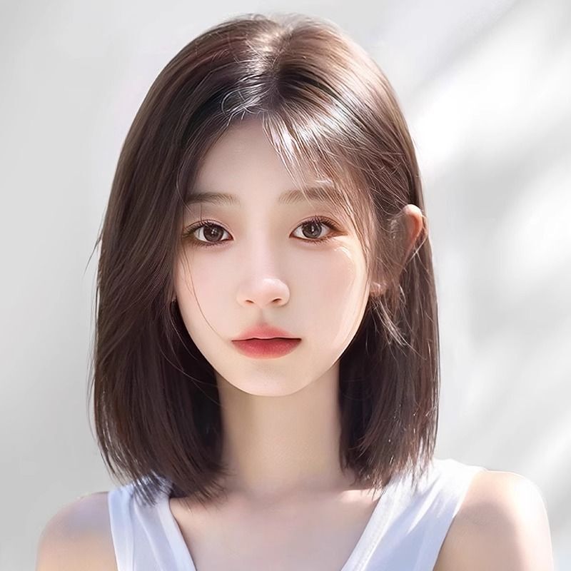 Kexiu Wig for Women with Long Hair, Full Headgear, Simulated Human Hair, Age-Reducing Clavicle Short Hair, Natural and Traceless Full Wig Set Kexiu Wig for Women with Long Hair, Full Headgear, Simulated Human Hair, Age-Reducing Clavicle Short Hair, Natural and Traceless Full Wig Set