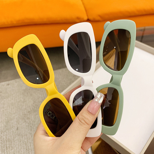 New 835 Kids' Style Frosted Frame Cartoon Shiny UV400 Child Sunglasses