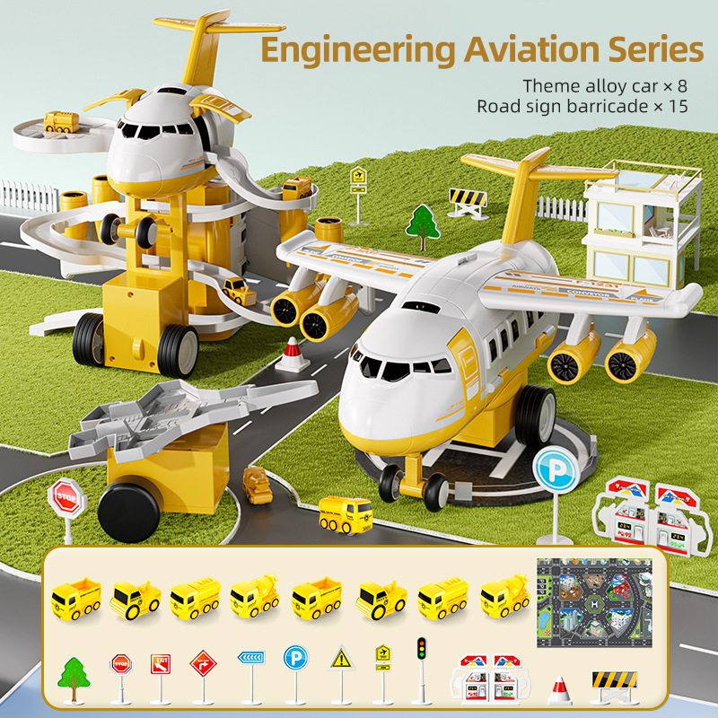 Transfronterizo popular para niños aviones de juguete niño coche de ferrocarril educativo coche de juguete de aleación de ingeniería de fuego grande