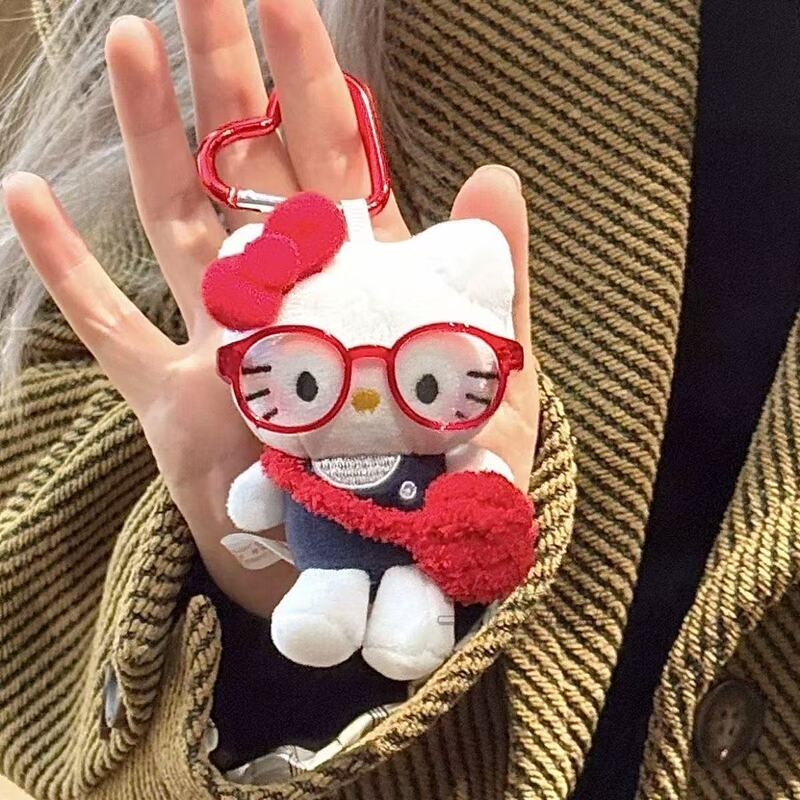 新品猫咪包挂件牛仔裤凯蒂猫玩偶挂饰包包饰品卡通公仔钥匙挂件|undefined