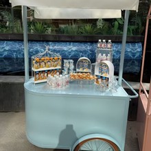 商场户外摆摊小推车多功能活动车展示台夜市小吃推车网红花车摆摊