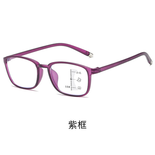 New lightweight TR90 multifocal reading glasses, near and far dual-use stylish reading glasses, blue light protection, reading zoom