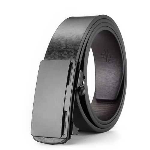 Belt men's classic automatic buckle men's belt pu belt body smooth buckle business belt wholesale men's belt new style