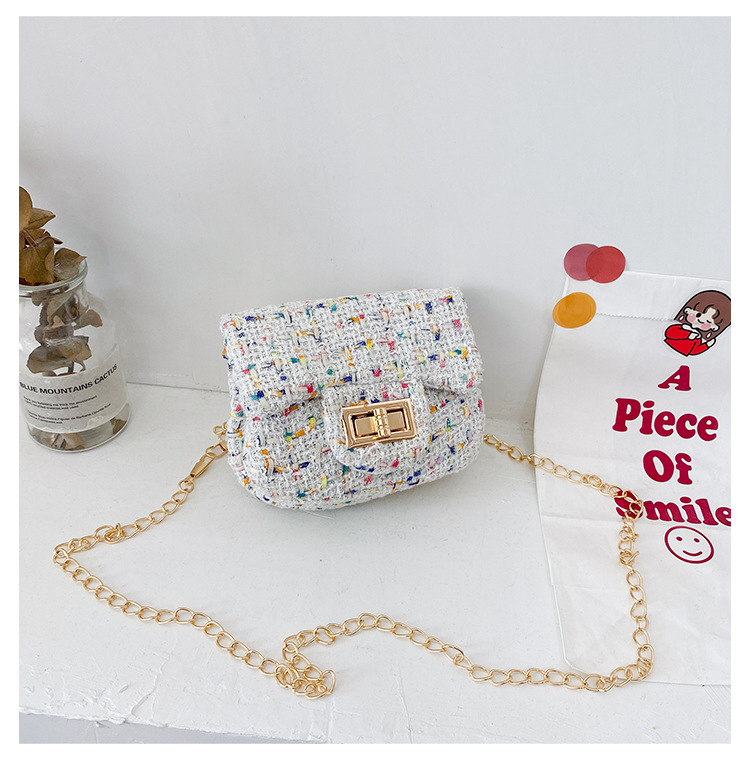 Bolso pequeño de los nuevos niños bolsa de mensajero femenina princesa moda bolso de hombro bebé Chanel estilo cambio accesorios bolsa de moda