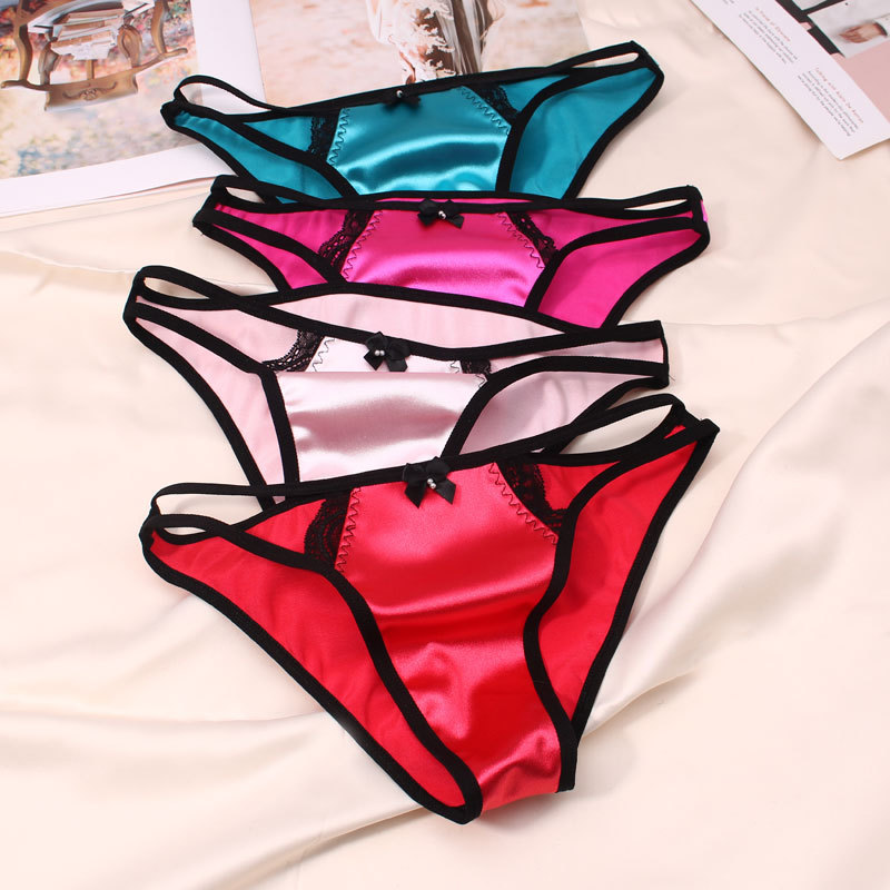 Solid Color Stereotype Seamless Low Waist Briefs Panties display picture 7