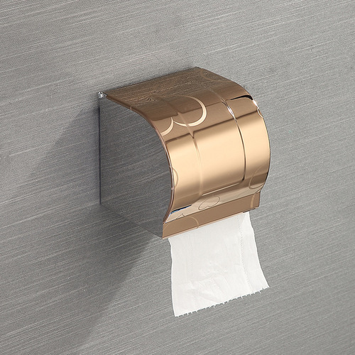 Stainless steel paper towel holder factory direct sales colorful steel bathroom toilet paper roll holder wall-mounted toilet paper holder waterproof tissue box
