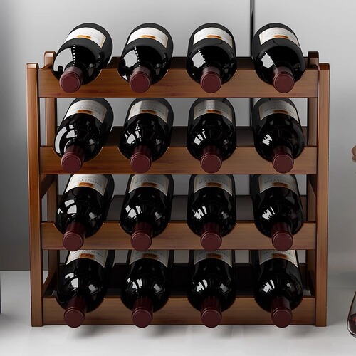 Simple red wine rack decoration home wine cabinet display shelf solid wood living room wine display stand bar wine rack