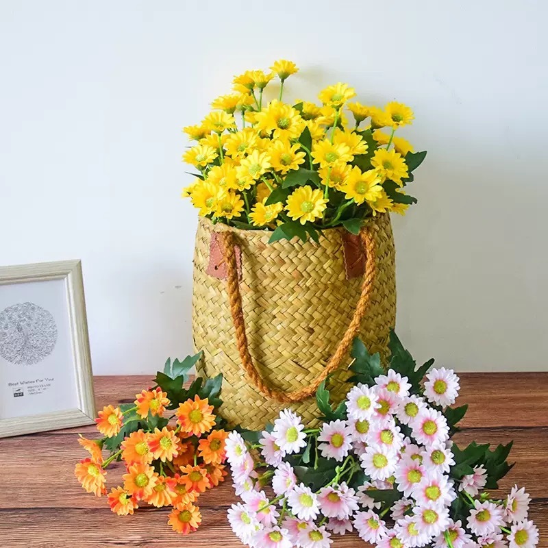 小清新仿真花7叉21花洋甘菊小雏菊假花田园家居户外装饰花束花艺|undefined
