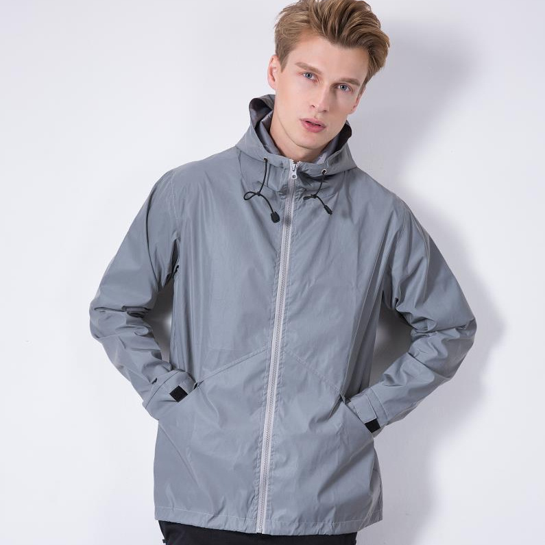 Men's Clothing mid length reflective jacket men's large size hooded swallowtail jacket one piece_ipsvogv.com
